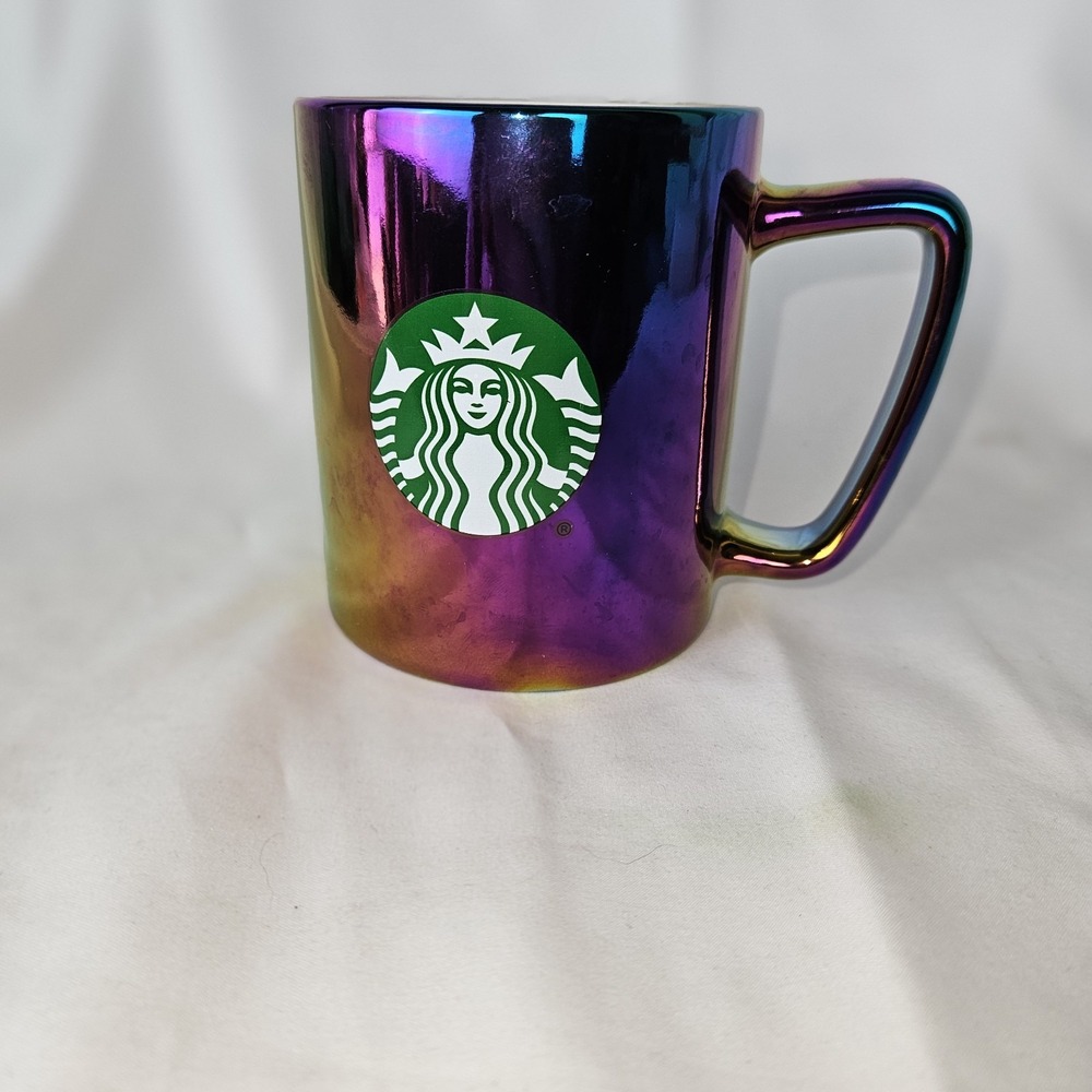 Starbucks Rainbow Iridescent 2022 Logo Starbucks Coffee Mug Cup 11oz